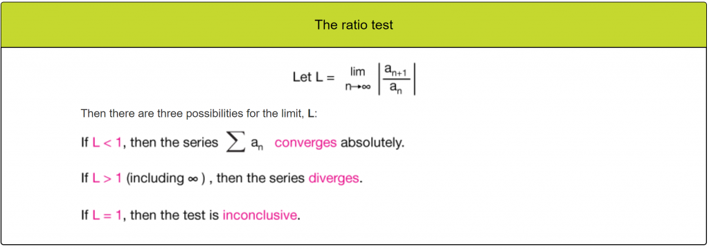 The ratio test