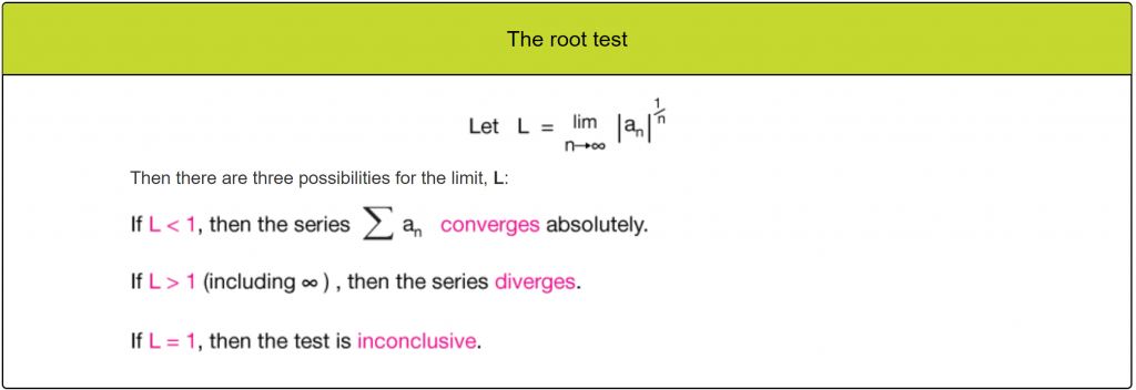 The root test